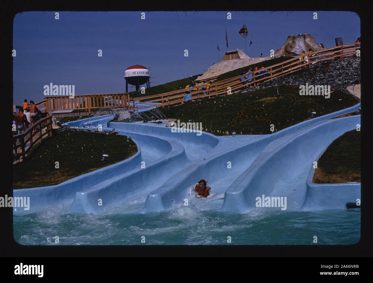 Water slide, Seaside Heights, New Jersey Stock Photo