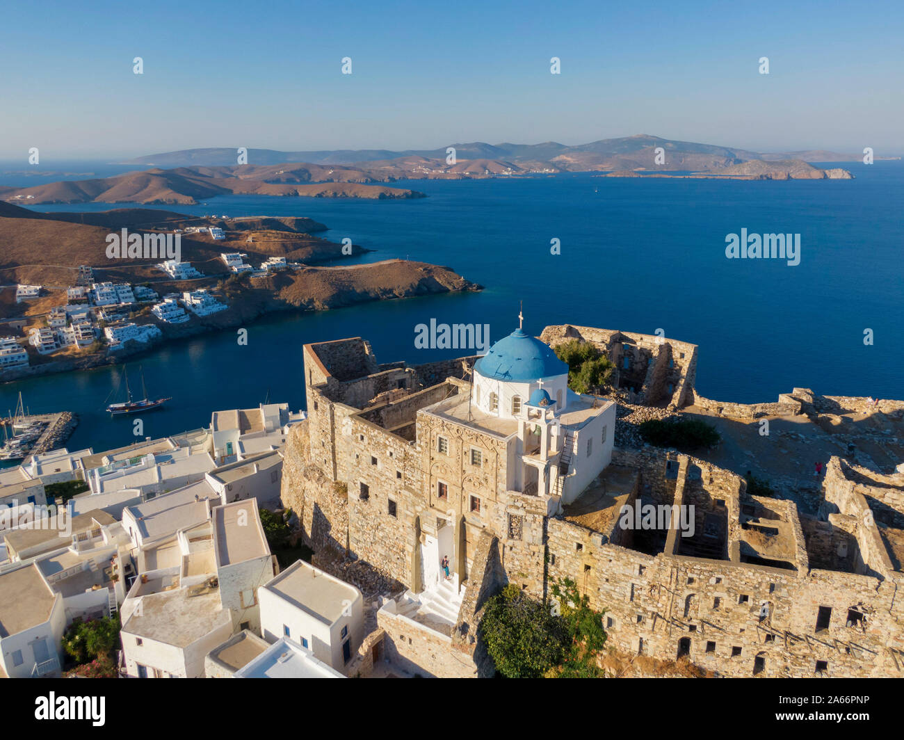 Greece, Dodecanese Islands, Astypalaia, Chora Astypalaia (Astypalaia Town) Stock Photo