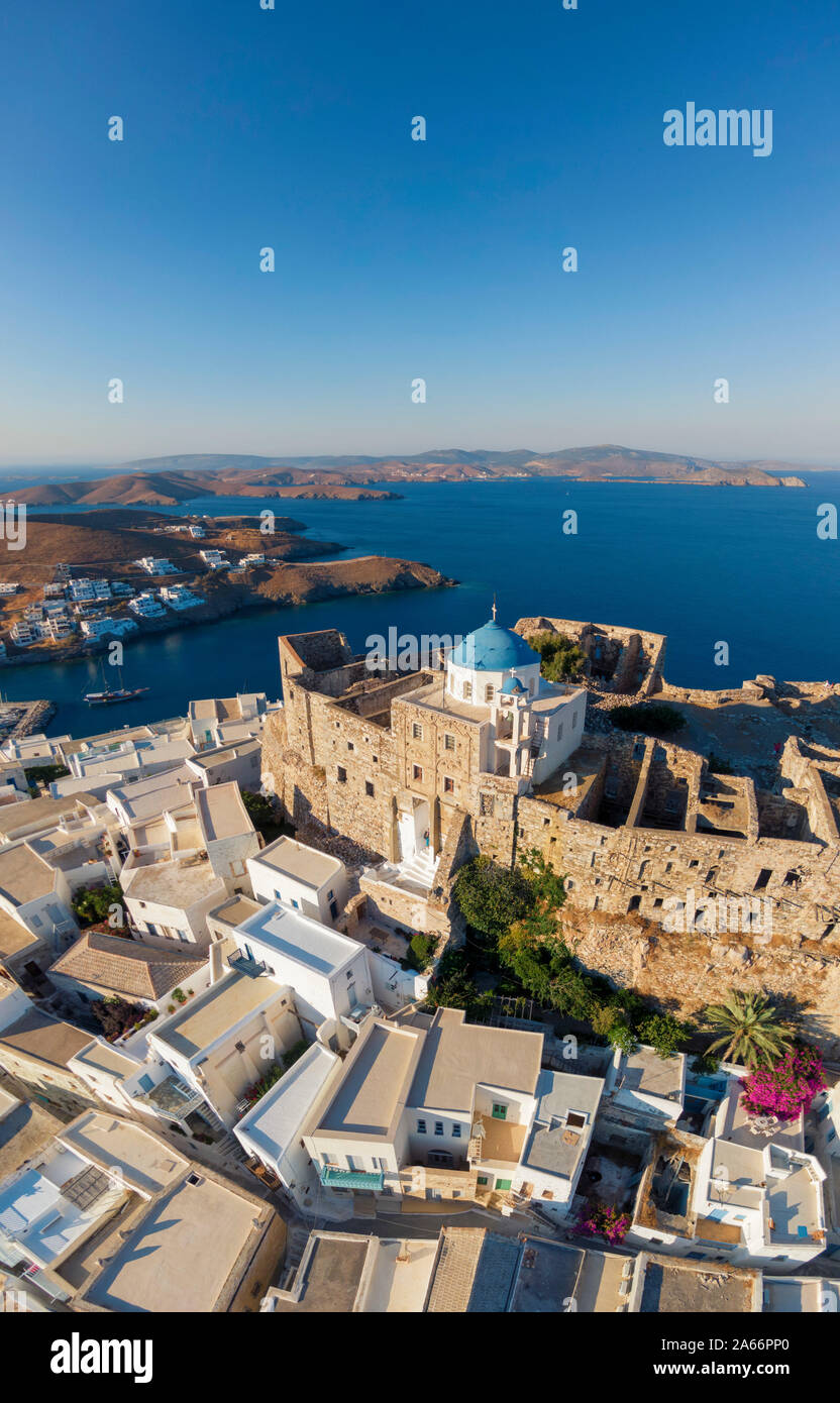 Greece, Dodecanese Islands, Astypalaia, Chora Astypalaia (Astypalaia Town) Stock Photo