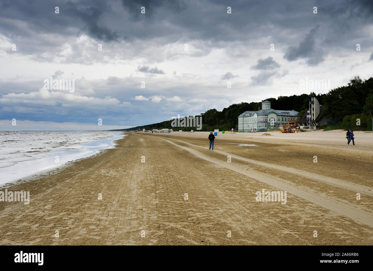 The Baltic Sea beach of Jurmala. Riga, Latvia Stock Photo