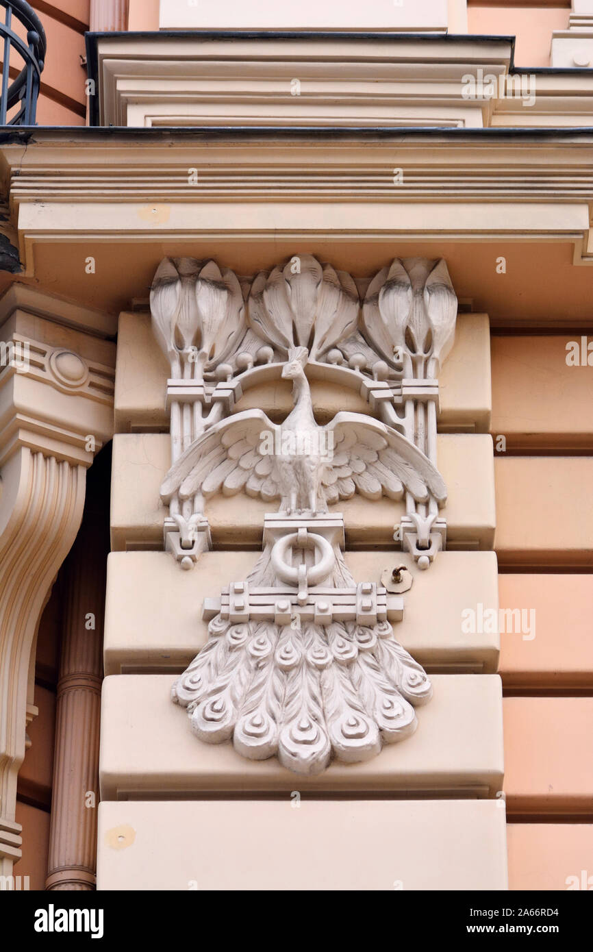 Art Nouveau architecture (Jugendstil architecture). A Unesco World Heritage Site. Riga, Latvia Stock Photo