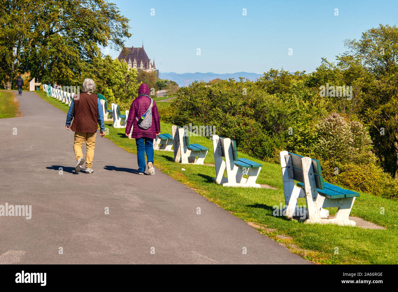 Quebec City, CA - 5 October 2019 - The Plains of Abraham (Battlefields Park) is Canada's first national historic park Stock Photo