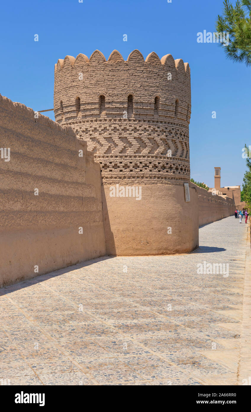 Tower, Dowlatabad Garden, Yazd, Yazd Province, Iran Stock Photo