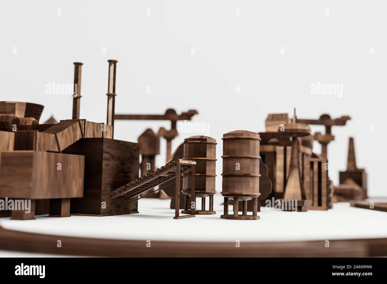 wooden toy isolated on white background 3d illustration Stock Photo - Alamy