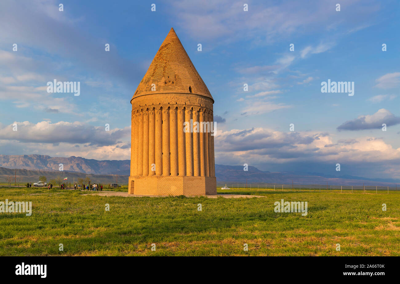 Tower tomb, 1281, Radkan, Khorasan Razavi Province, Iran Stock Photo