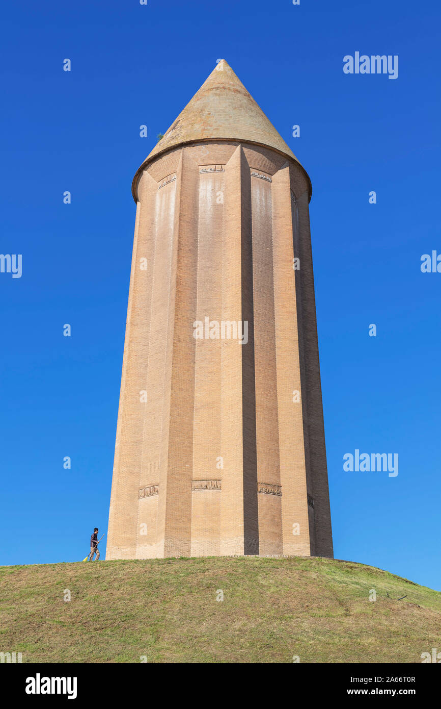 Tower tomb, 1006, Gonbad-e Kavus, Gonbad-e Kavus County, Golestan Province, Iran Stock Photo