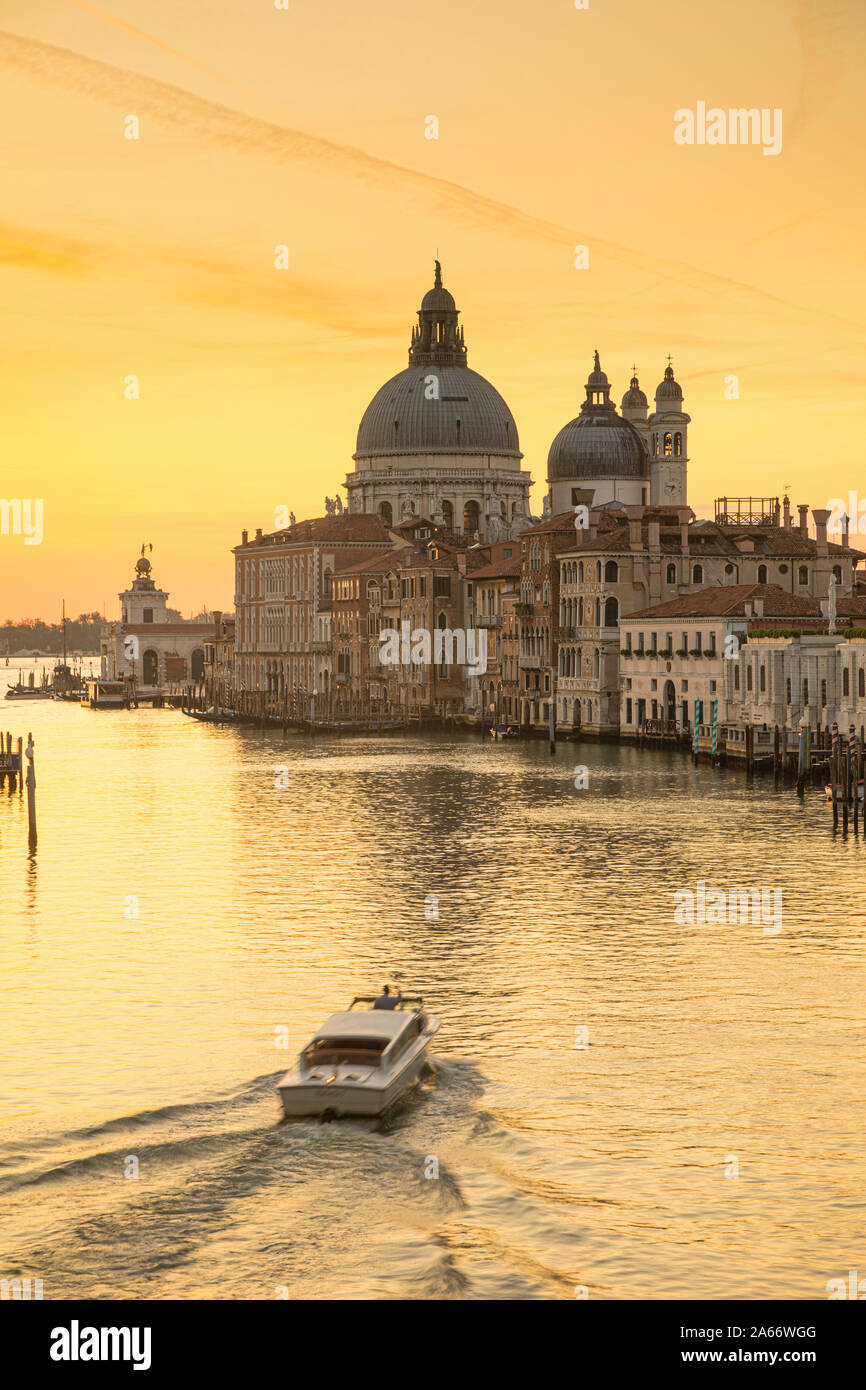 Basilica di Santa Maria della Salute, Grand Canal, Venice, Veneto, Italy Stock Photo