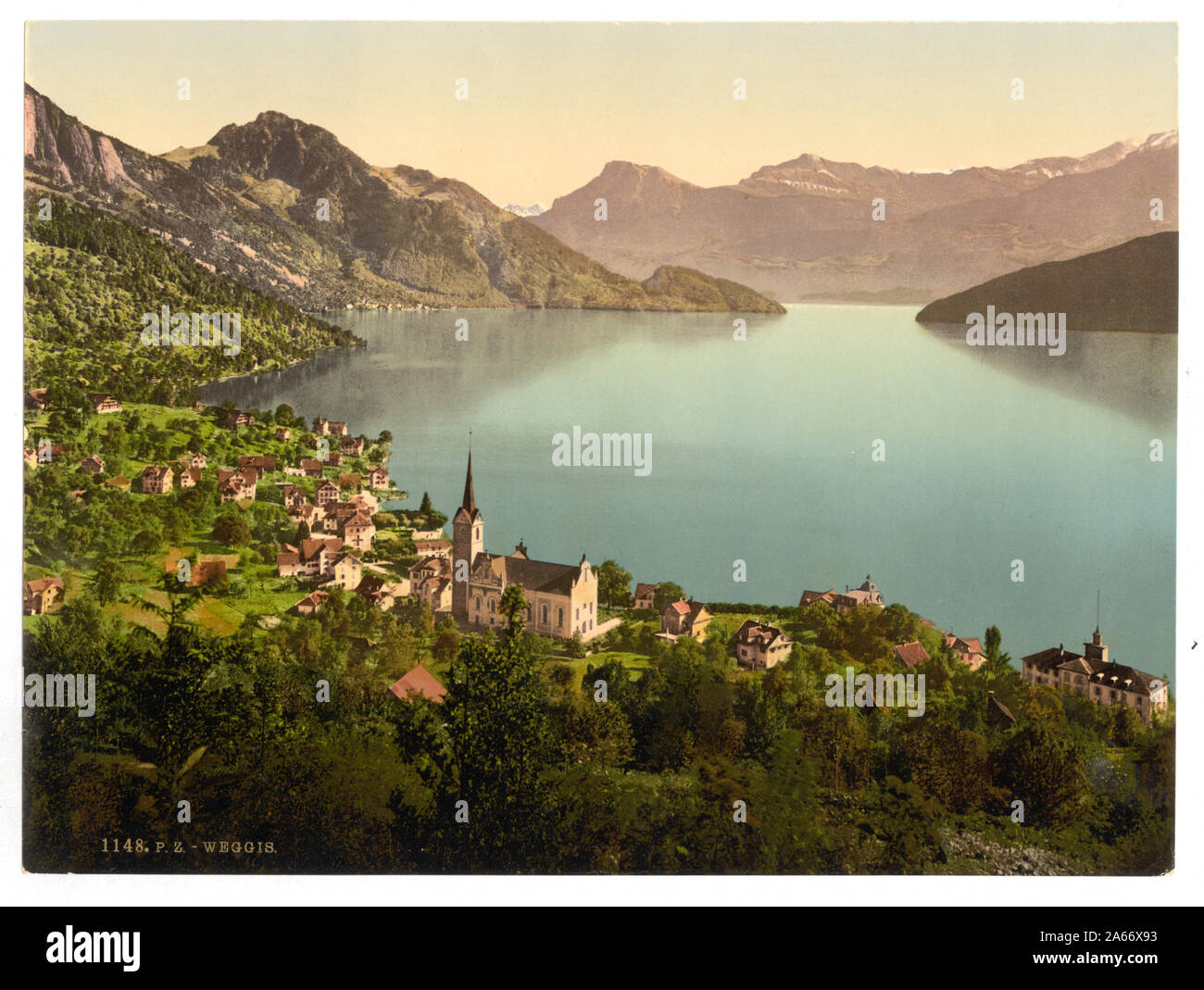 Photochrom Weggis, Rigi, Switzerland; Forms part of: Views of Switzerland in the ...