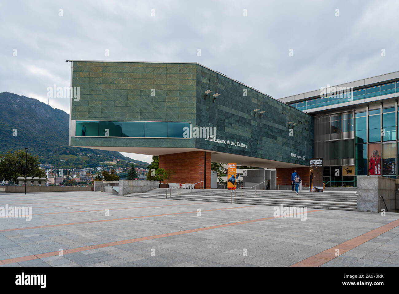 LAC Lugano Arte e Cultura is a new cultural centre dedicated to the visual arts, music and the performing arts, Lugano, Switzerland Stock Photo