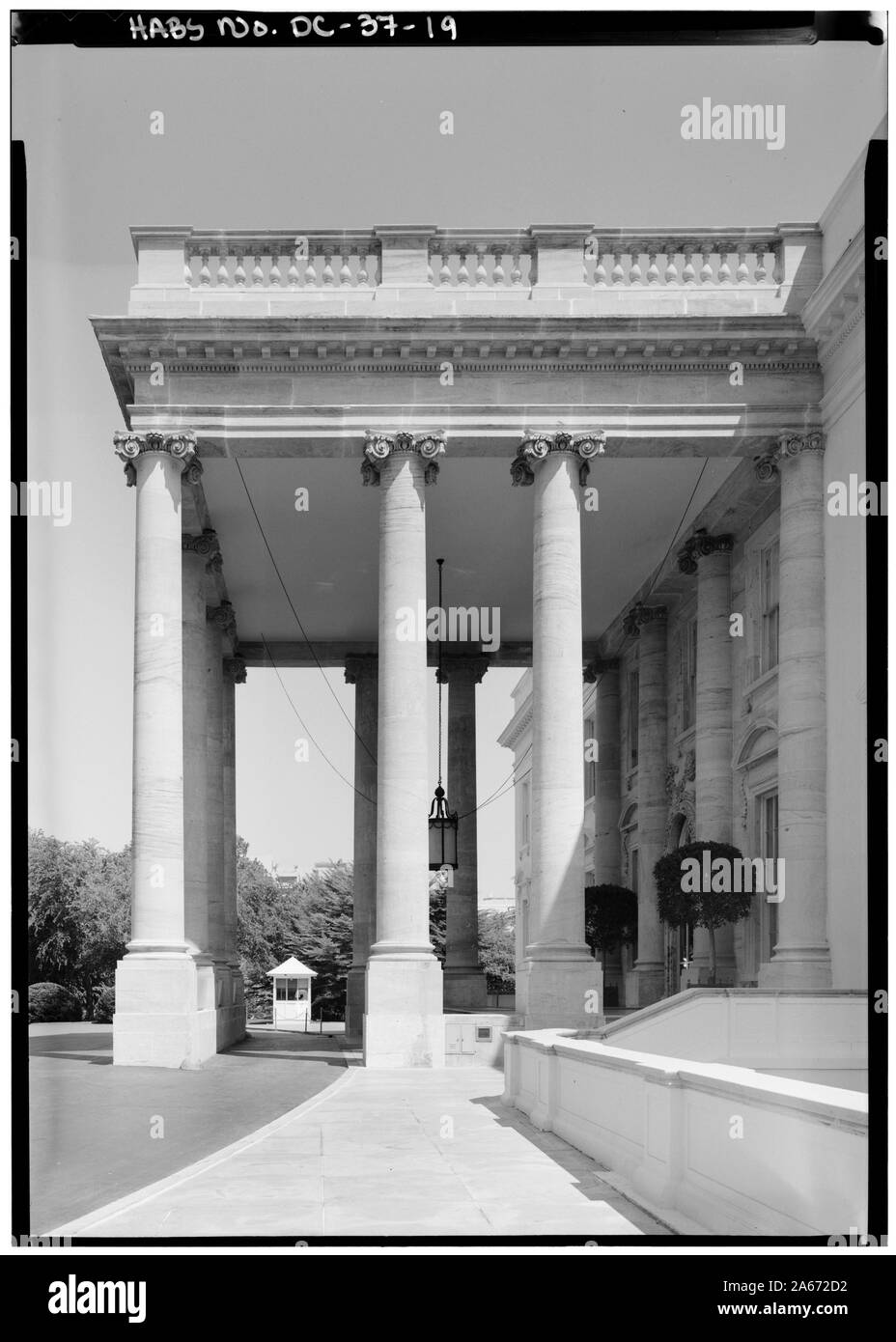 WEST SIDE OF PORTICO; 19. WEST SIDE OF PORTICO HABS DC,WASH,134-19; Stock Photo
