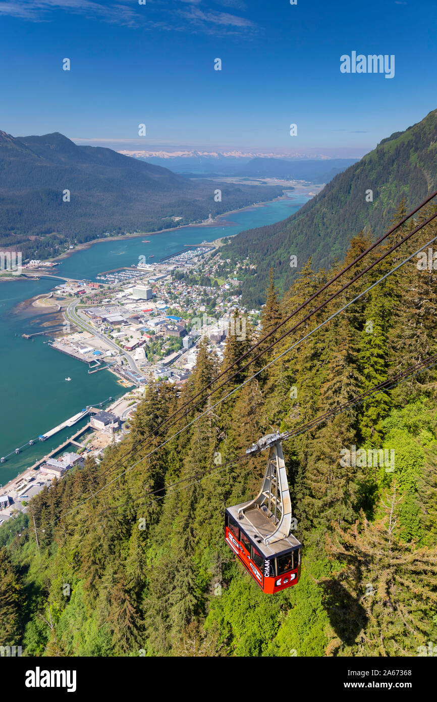 USA, Alaska, Juneau, Mount Roberts Tramway Stock Photo