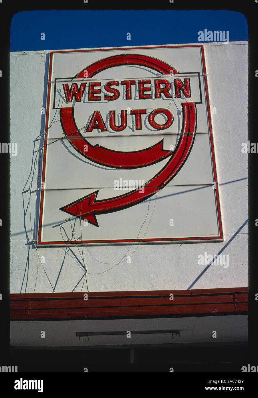 Western Auto sign, Waycross, Stock Photo Alamy