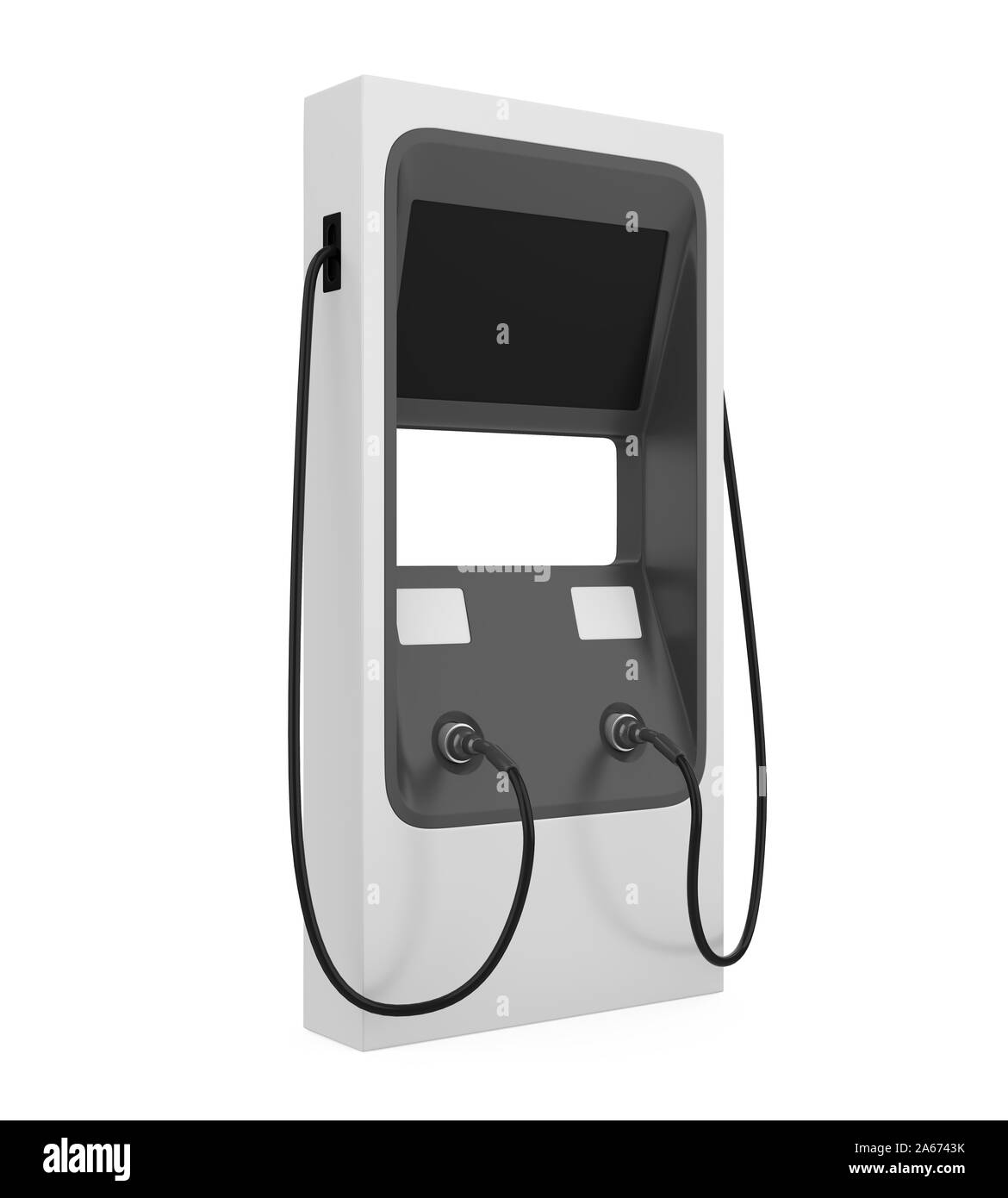 Electric Vehicle Charging Station Isolated Stock Photo