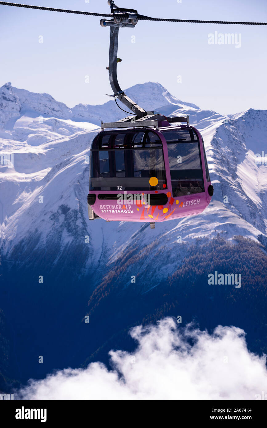 Aletscharena in den Berner Alpen, Wallis, Schweiz, Europa Stock Photo