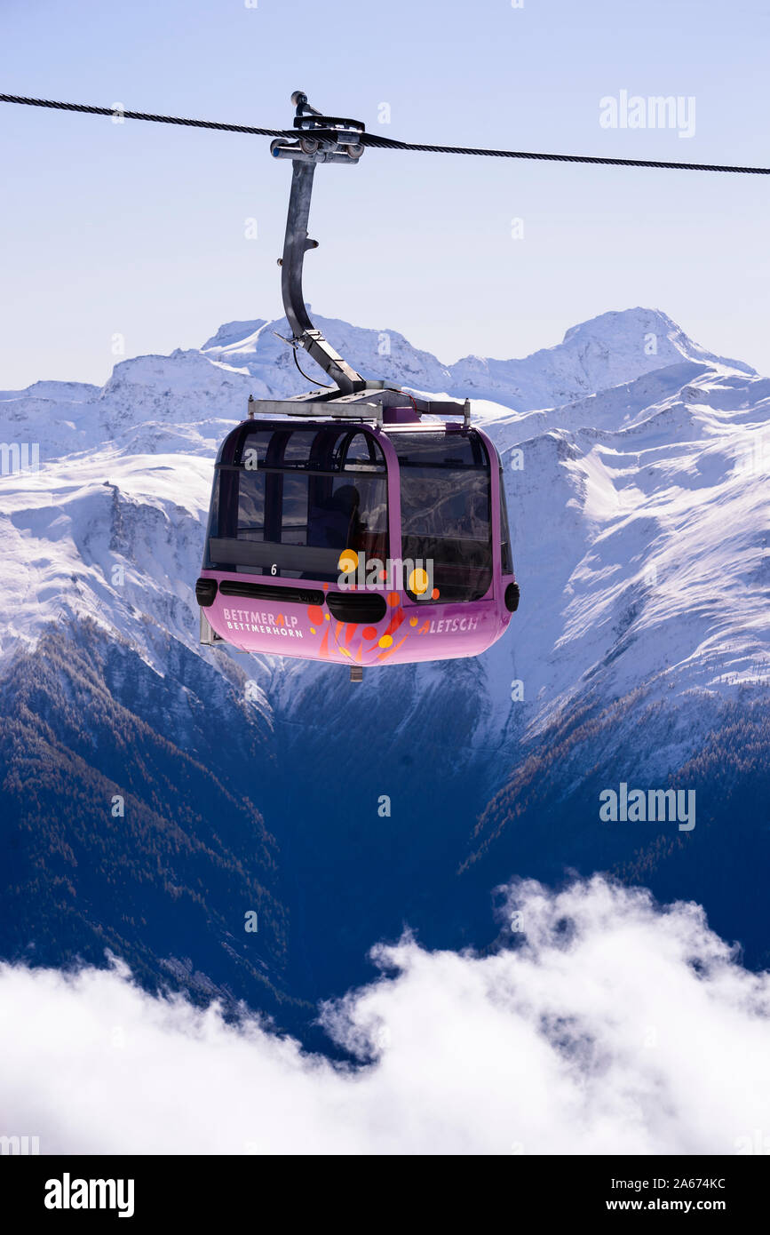 Aletscharena in den Berner Alpen, Wallis, Schweiz, Europa Stock Photo