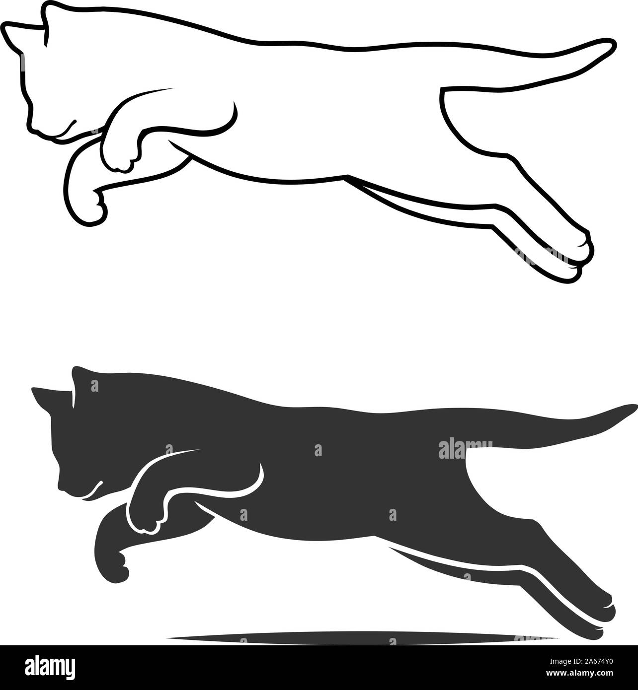 Kitten Pouncing Drawing