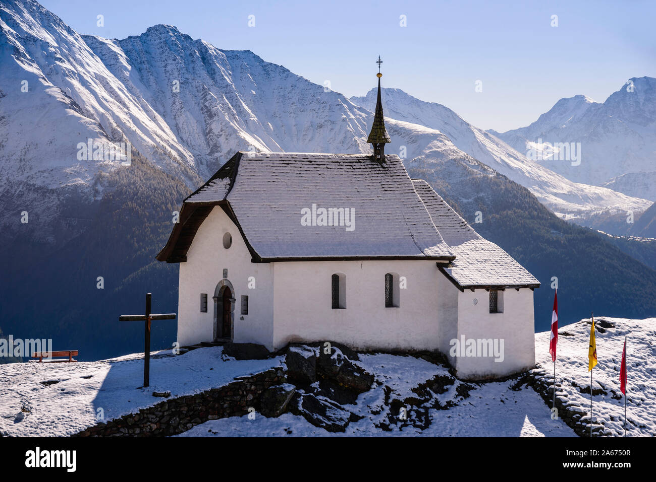 Bettmeralp in den Berner Alpen, Wallis, Schweiz, Europa Stock Photo