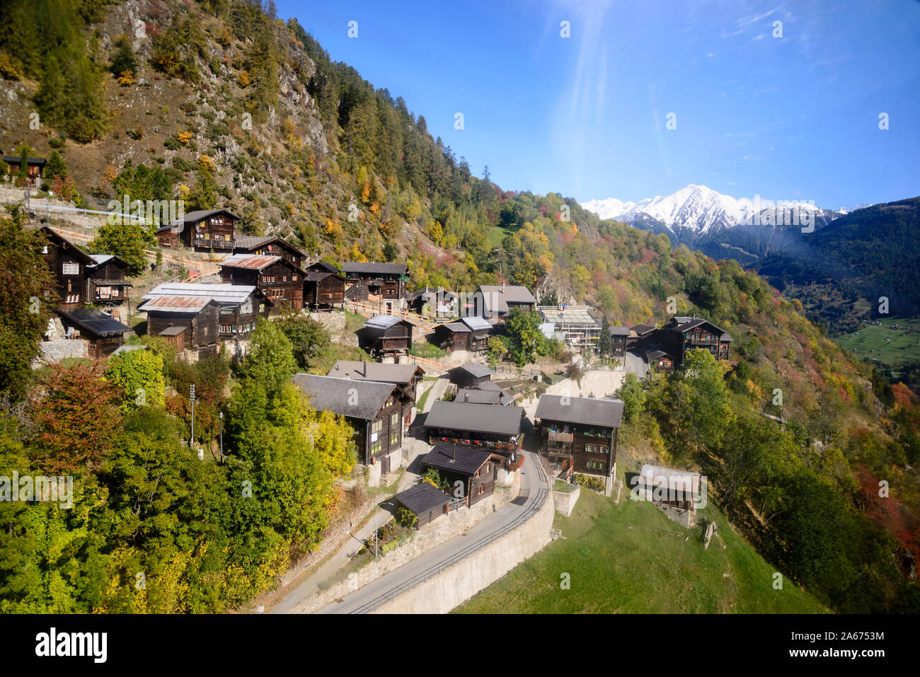 Bettmeralp in den Berner Alpen, Wallis, Schweiz, Europa Stock Photo