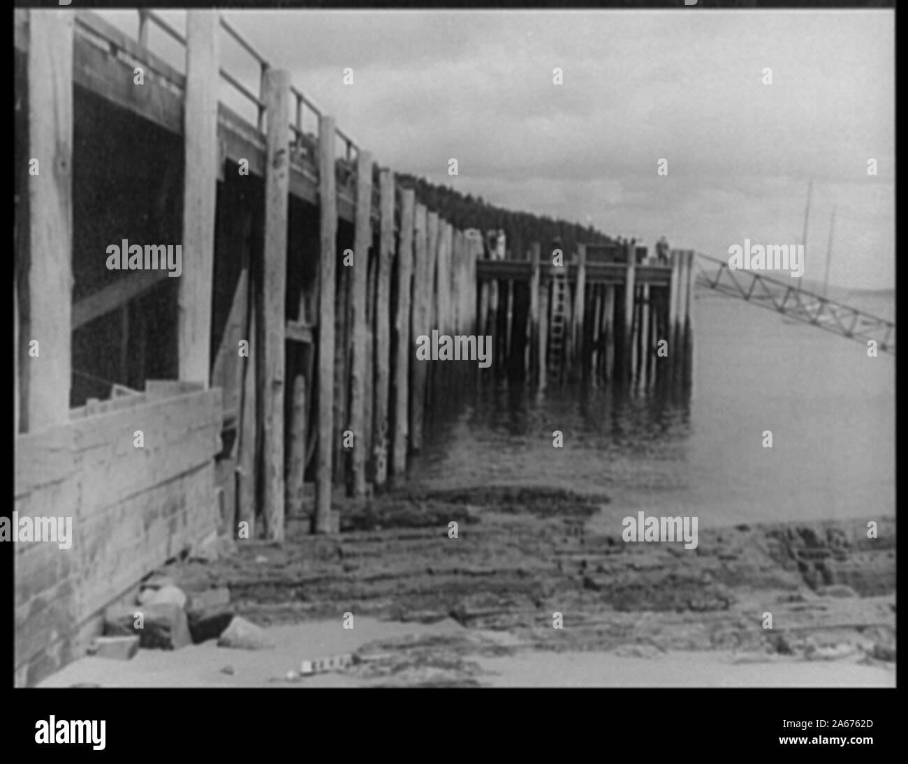 Wharf, Bar Harbor, Maine Stock Photo Alamy