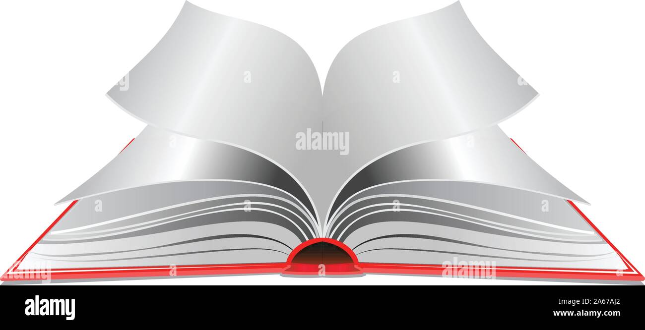 Illustration of opened book on white background Stock Vector Image ...
