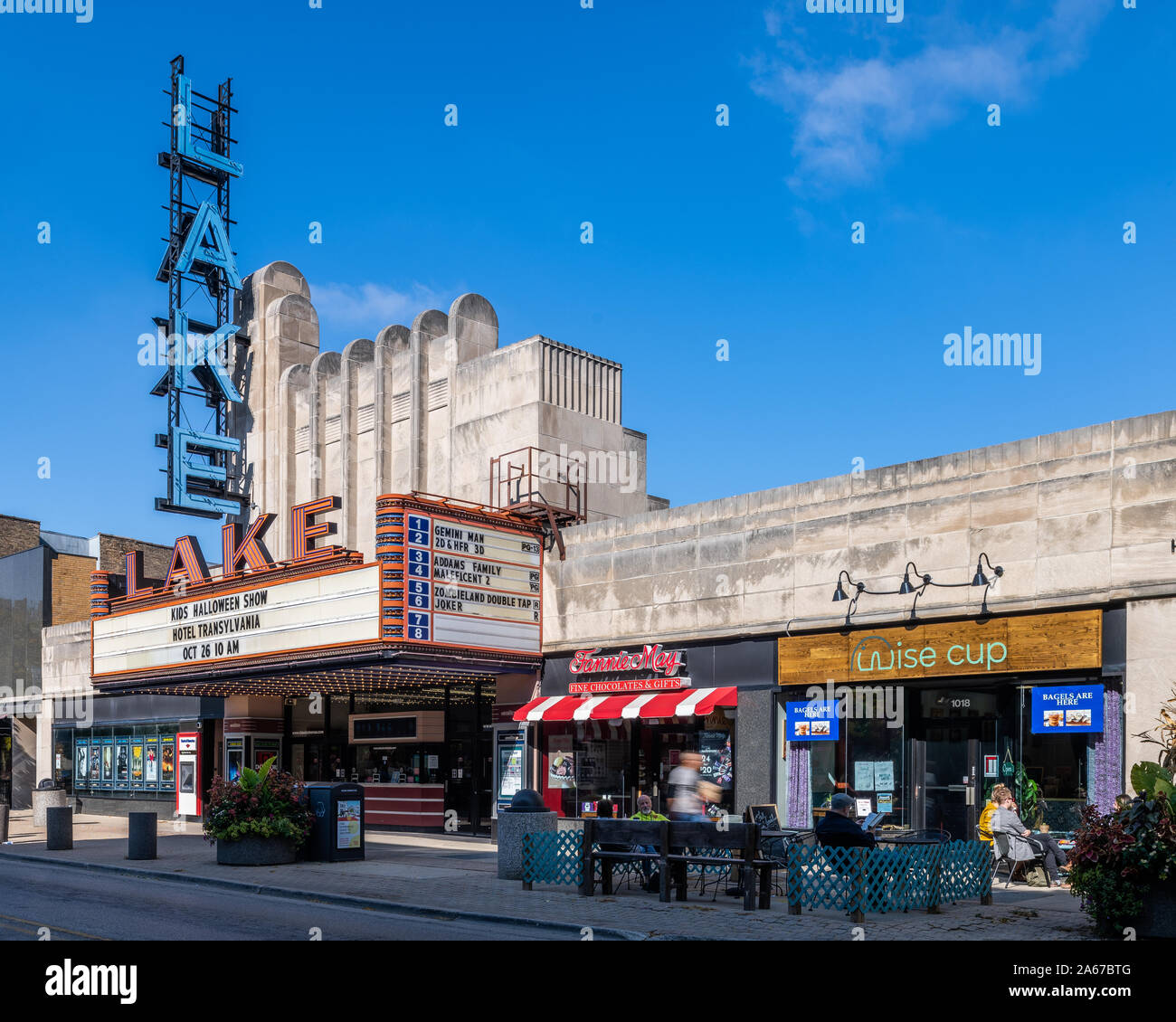 Lake Theater in Oak Park Stock Photo