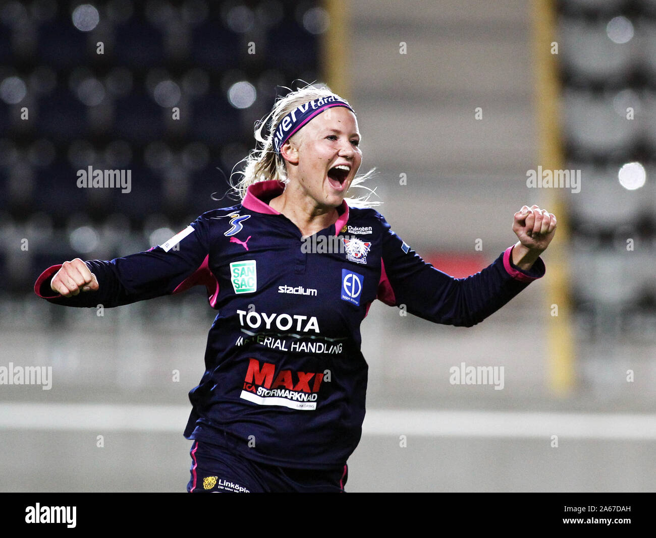 Match Between Linkopings Fc Lfc Kopparberg Gothenburg At Linkoping Arena Picture Lfc S No 16 Pernille Harder Photo Jeppe Gustafsson Stock Photo Alamy