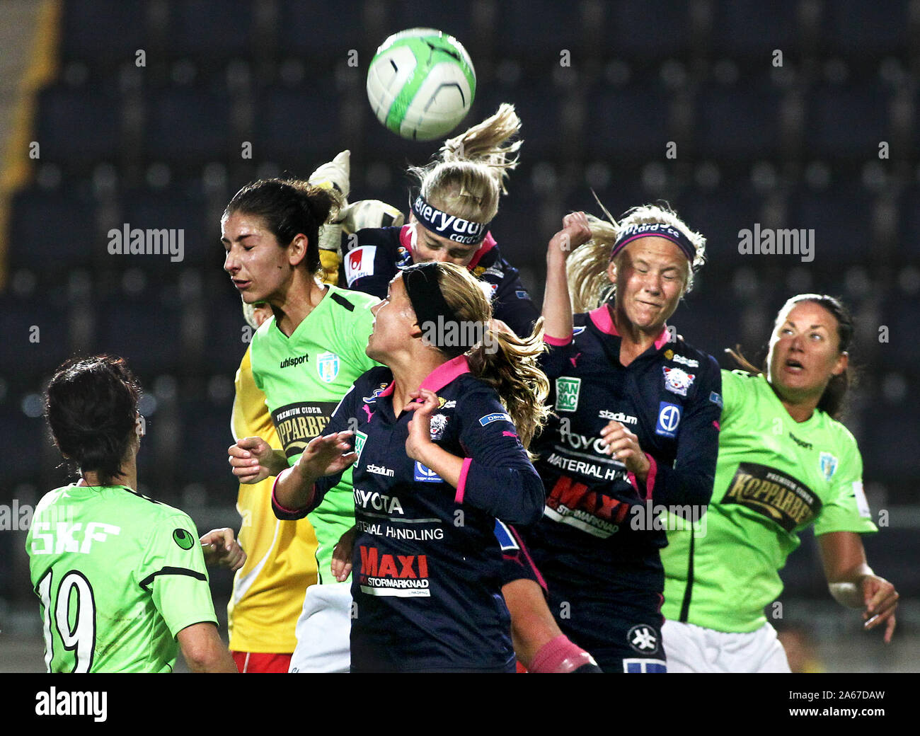 Match Between Linkopings Fc Lfc Kopparberg Gothenburg At Linkoping Arena Picture Linda Sallstrom In Tough Close Fight Photo Jeppe Gustafsson Stock Photo Alamy