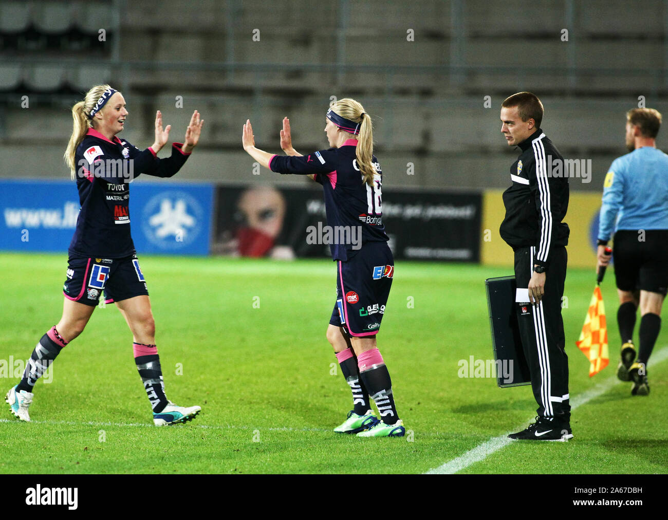 Match Between Linkopings Fc Lfc Kopparberg Gothenburg At Linkoping Arena Picture Linda Sallstrom And Stina Blackstenius Replaced Picture Jeppe Gustafsson Stock Photo Alamy