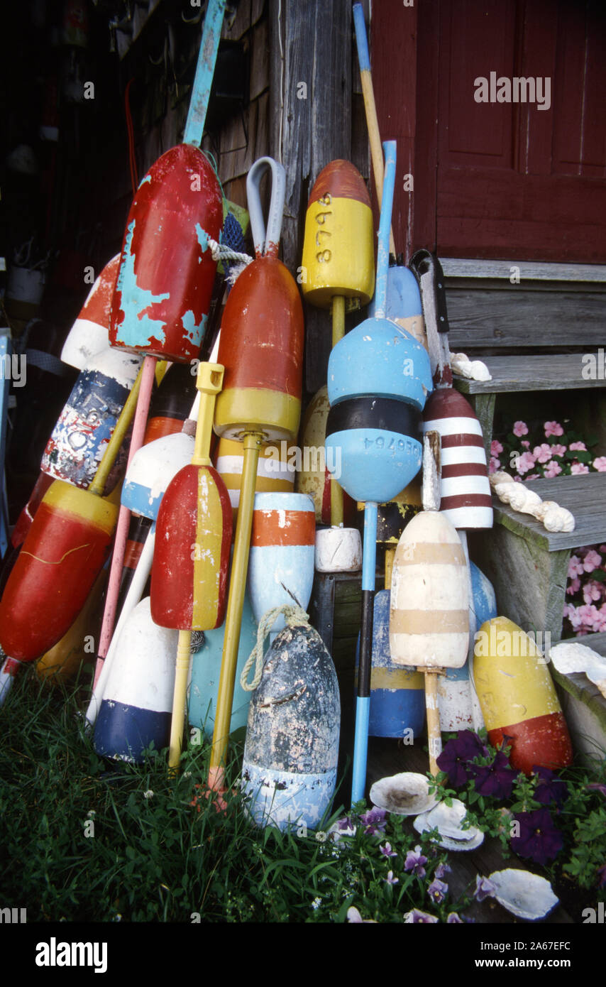 Lobster buoys Rockport, Massachusetts USA Stock Photo Alamy