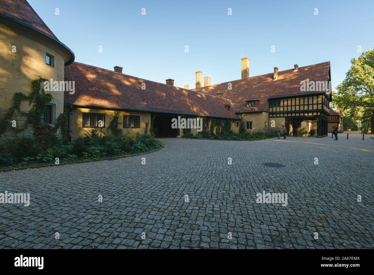 Outside view of the builiding of Cecilienhof Palace, Schloss Cecilienhof Stock Photo