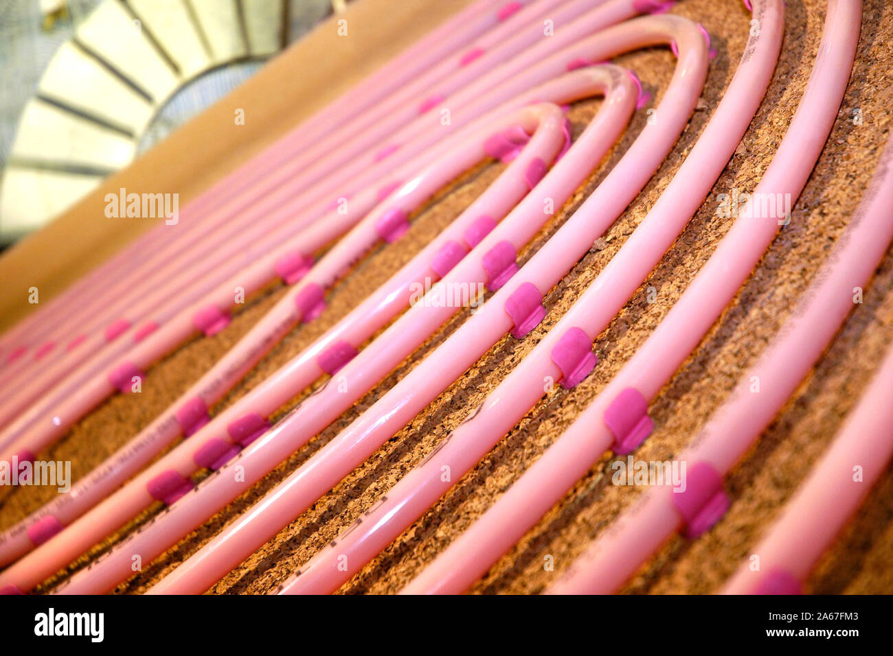 Structure for underfloor heating Stock Photo Alamy