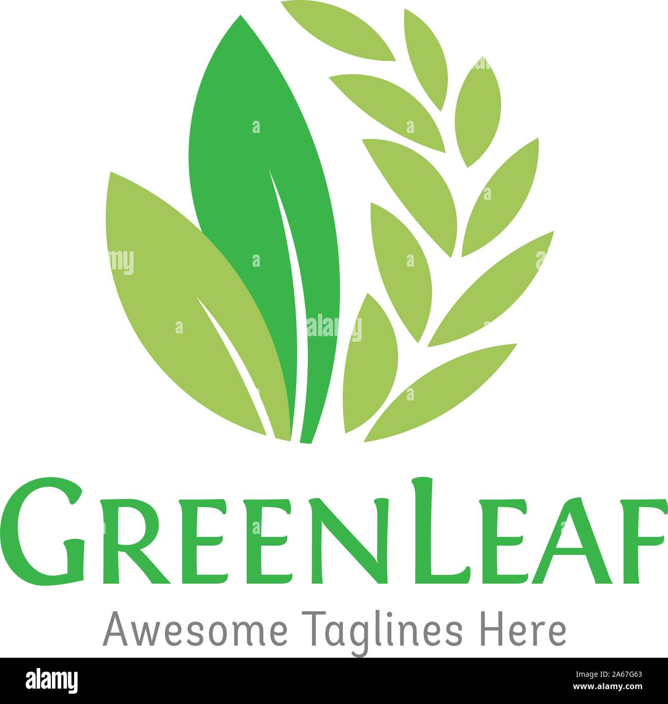 green leaf ecology nature element vector logo concept Stock Vector