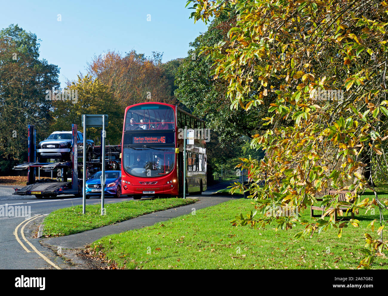 The village of Burton, East Yorkshire, England UK Stock Photo