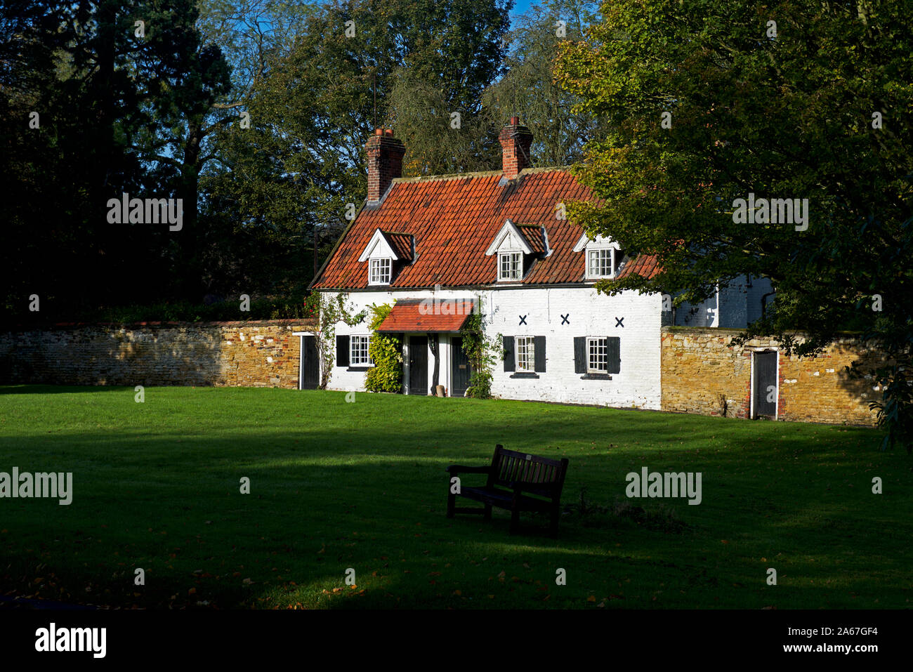House overlooking village green in Burton, East Yorkshire