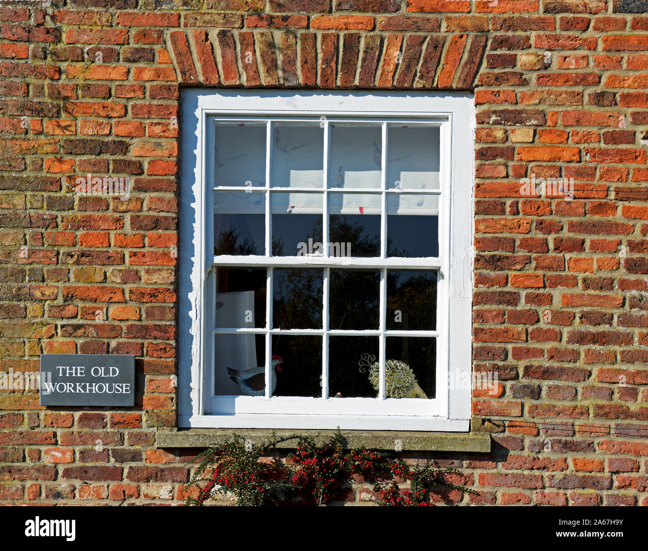 Detail of house The Old Workhouse in the village of Lund, East