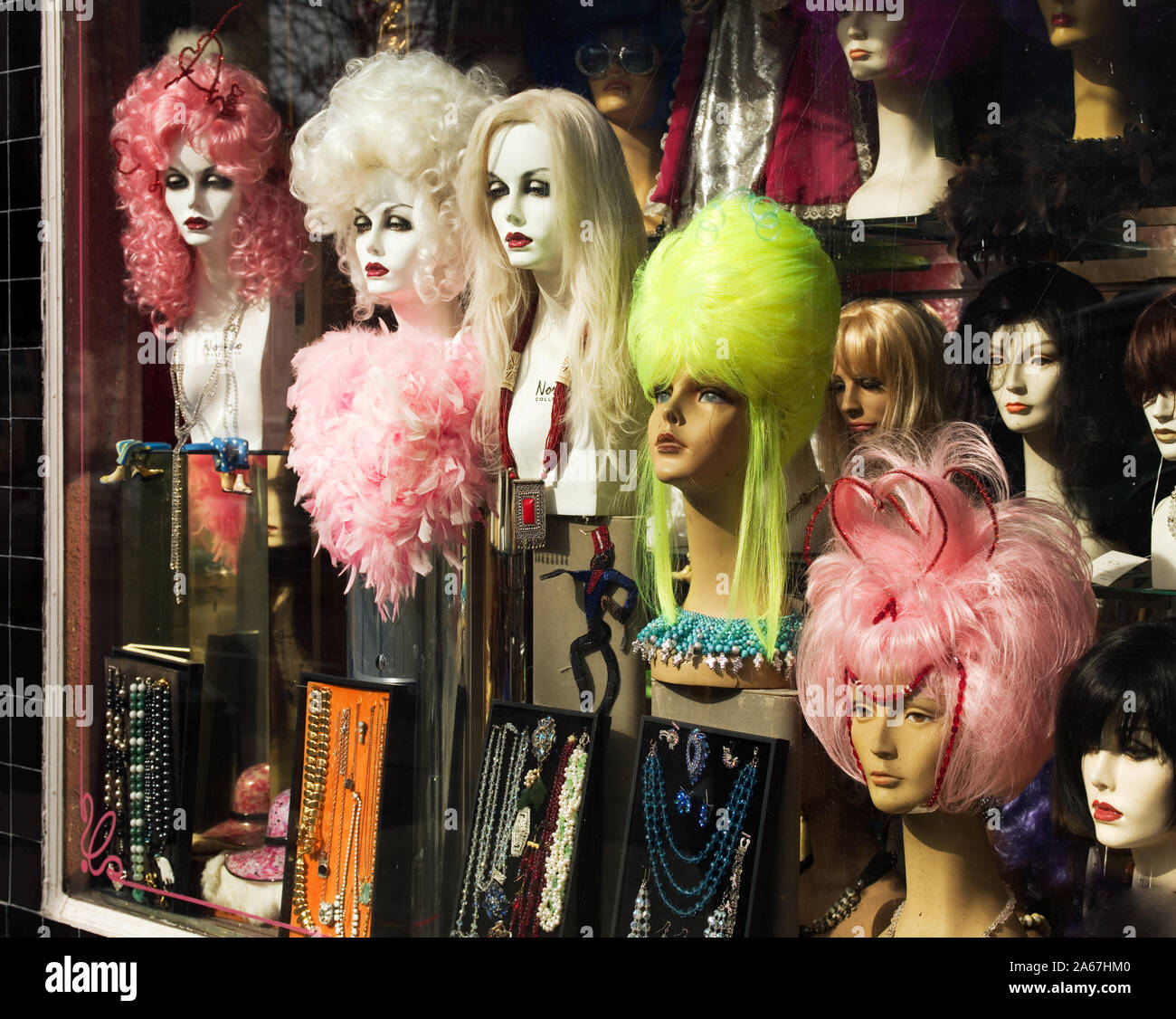 Wig Shop Window High Resolution Stock Photography and Images - Alamy