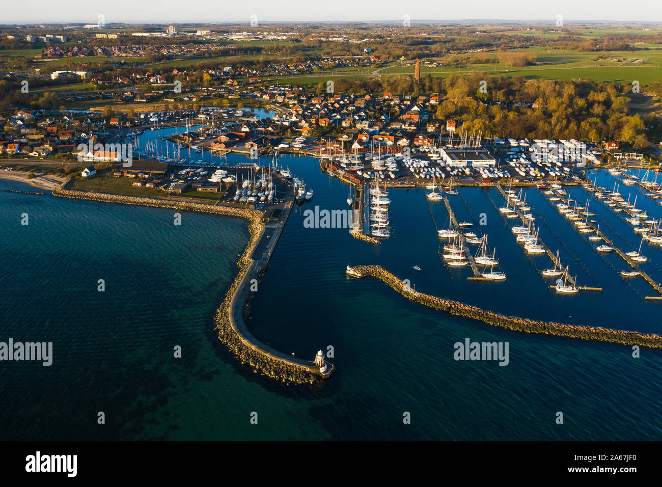Aerial view of boats parked and moored in a marina Stock Photo - Alamy