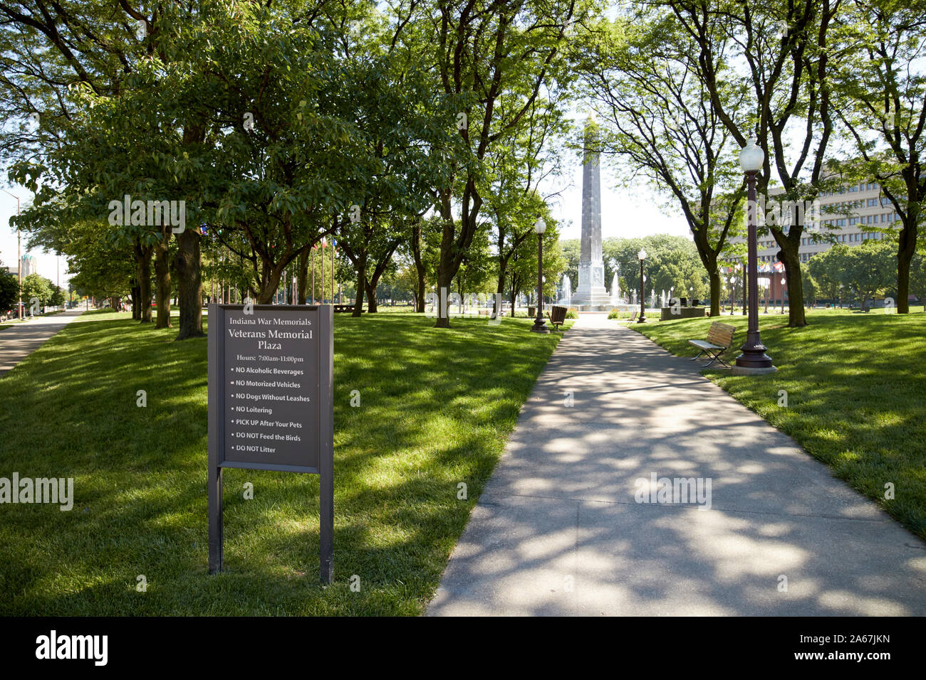 indiana war memorials veterans memorial plaza indianapolis indiana USA Stock Photo