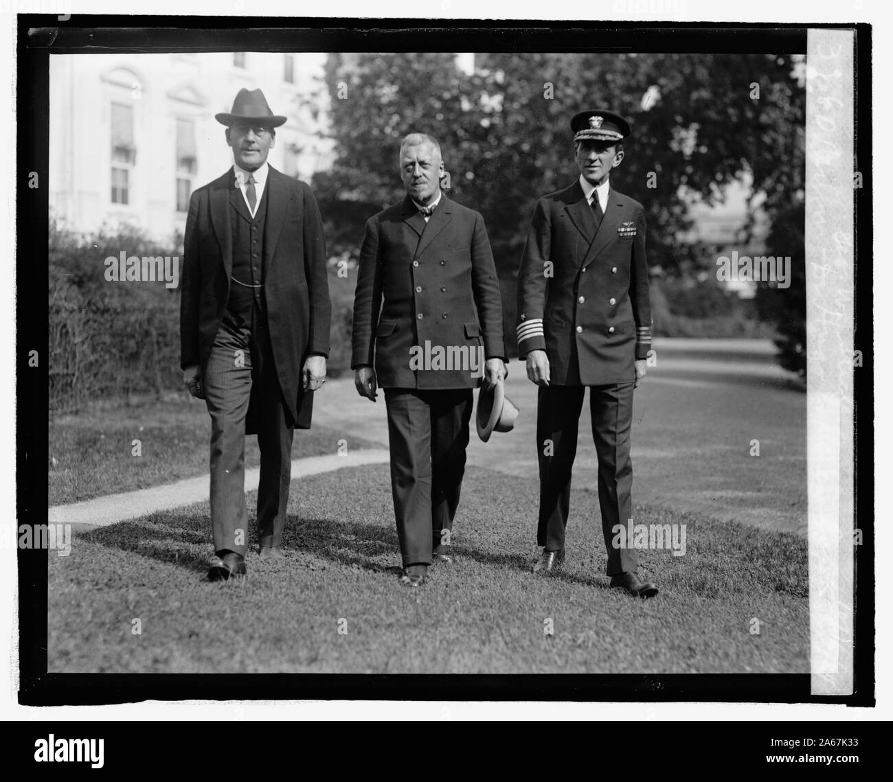 Wilburn, Dr. Hugo Eckener, Capt. Geo. W. Steele, 10/16/24 Stock Photo