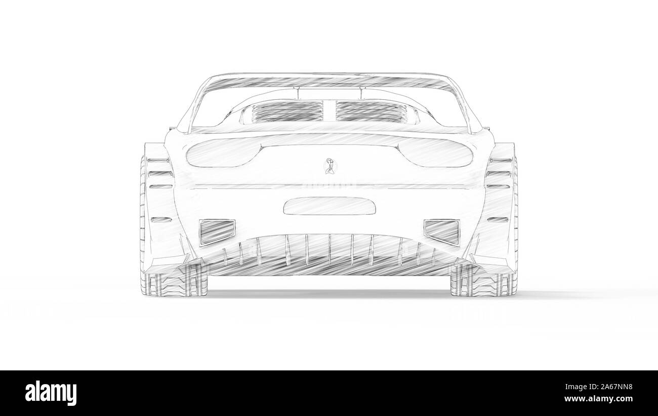 3d rendering of a race car isolated on white studio background Stock ...