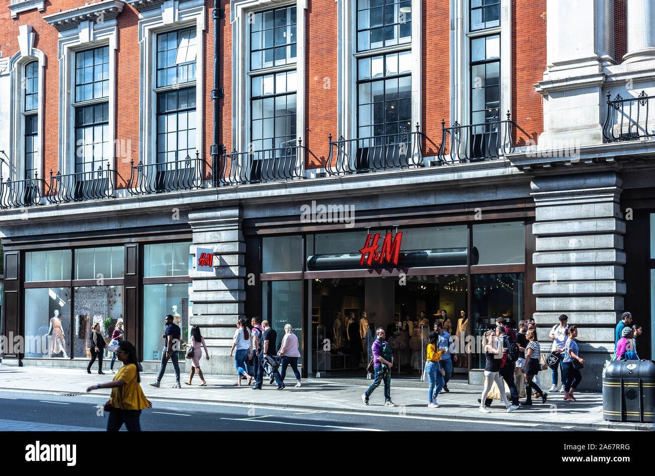 H&M store on Oxford Street, London, England, UK. Stock Photo