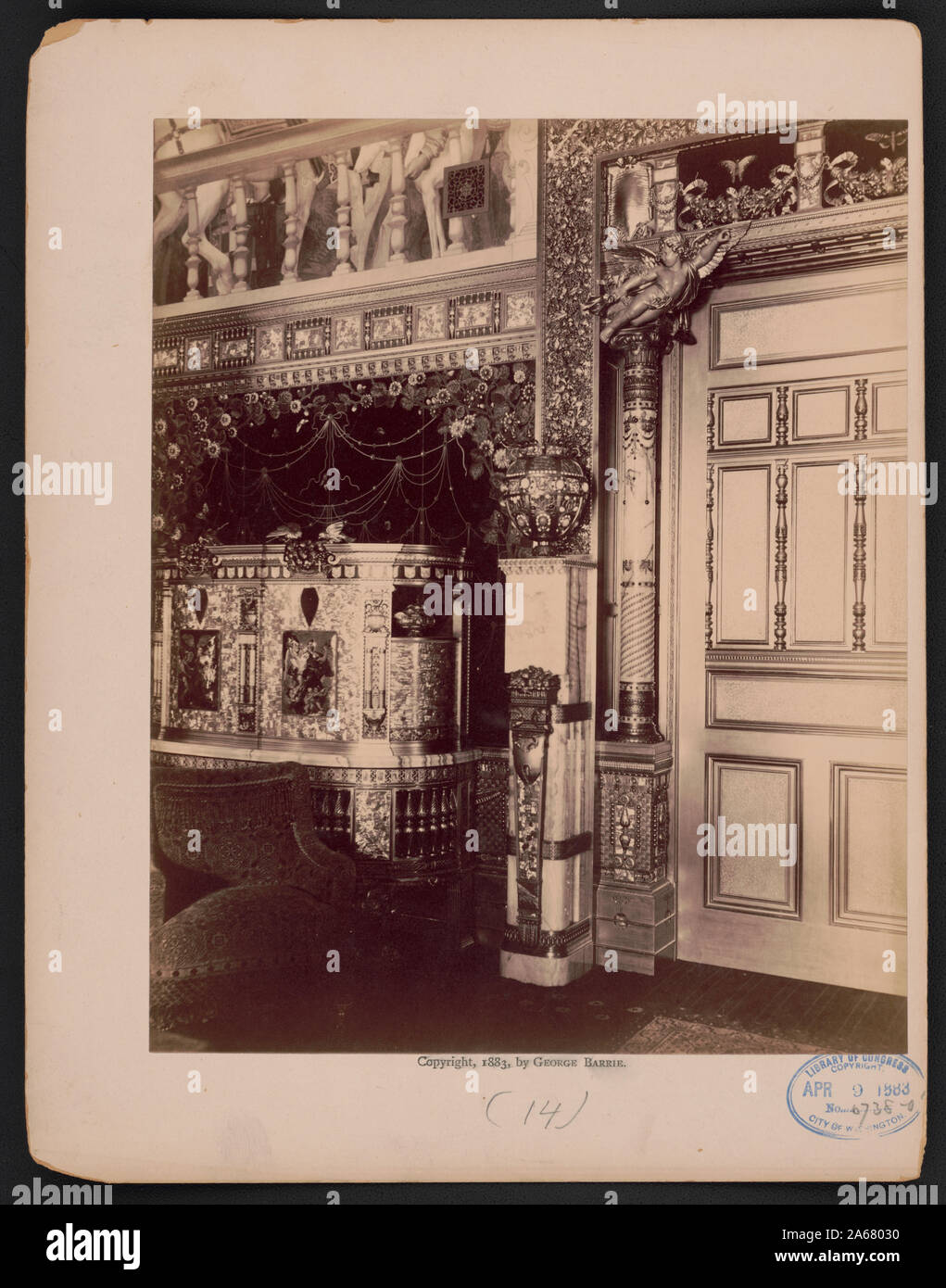 William K. and Alva Vanderbilt mansion, 660 Fifth Avenue, New York City. Interior details Stock Photo
