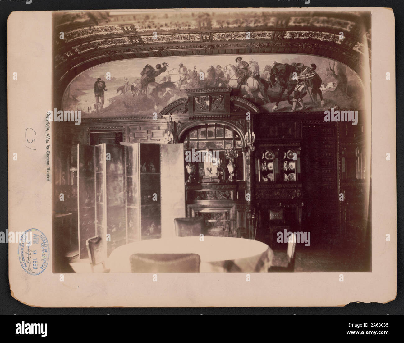William K. and Alva Vanderbilt mansion, 660 Fifth Avenue, New York City. Interior details Stock Photo