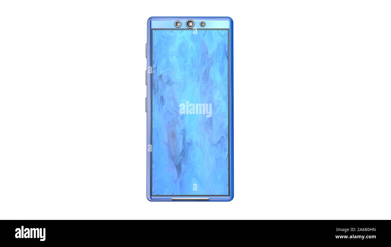 Smartphone against white background 3d rendering Stock Photo - Alamy