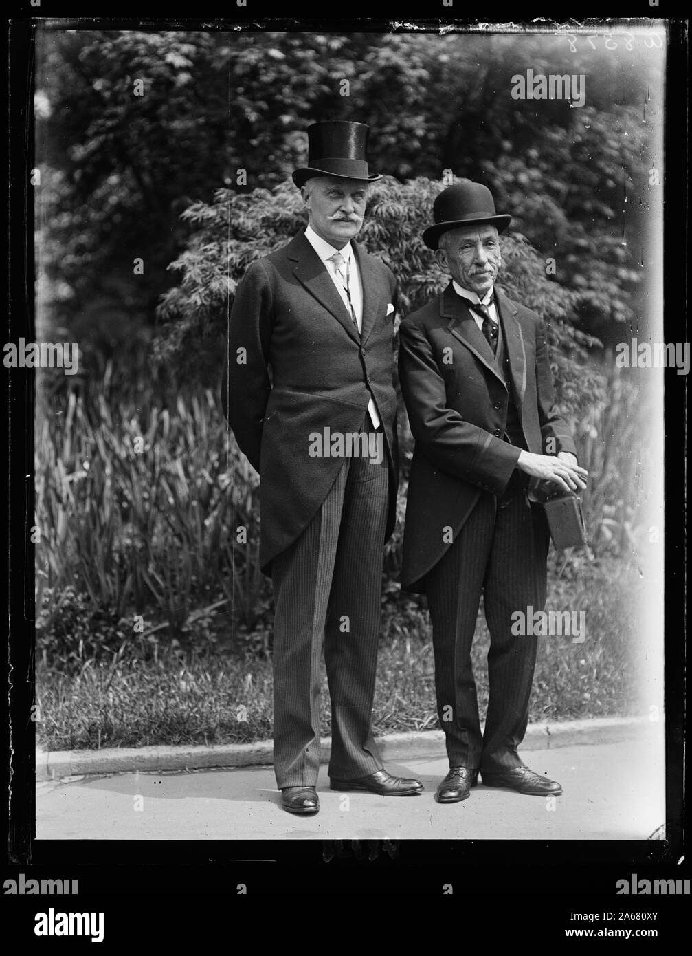 William Morris Hughes (right) who was presented to Pres. Coolidge by Sir Esme Howard, the British Ambassador Stock Photo
