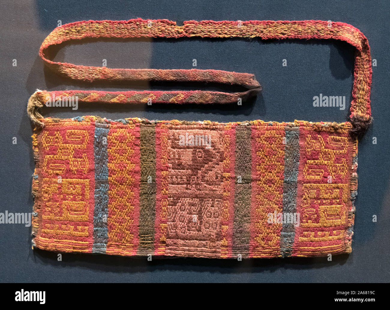 Pre-Columbian native Peruvian bag, Lima Art Museum, Peru, South America Stock Photo