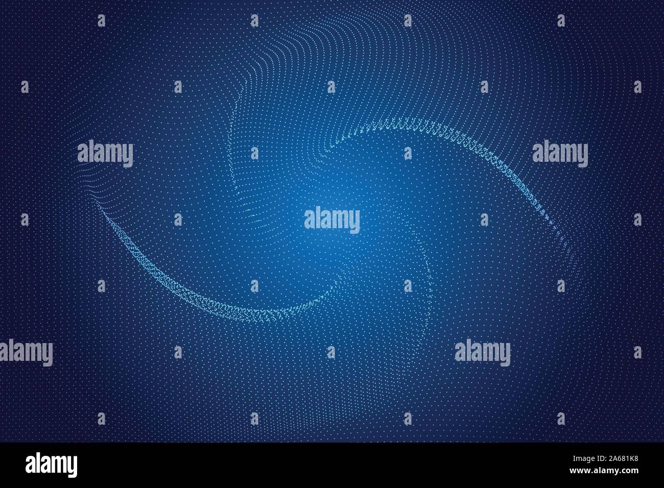 Futuristic Blue halftone abstract. Technology Vector background. Stock Vector