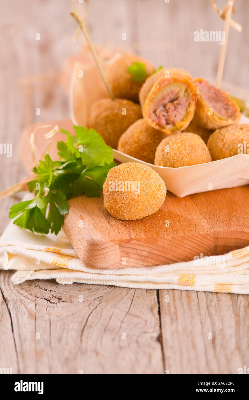 Ascoli stuffed olives Stock Photo Alamy