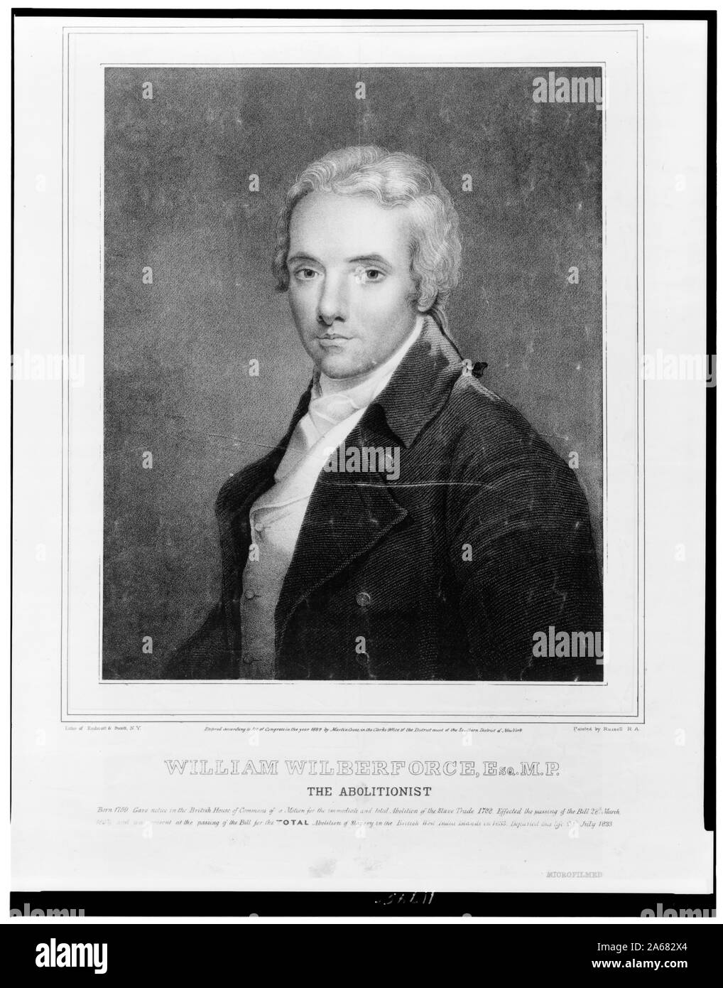 William Wilberforce, Esq. M.P.--The abolitionist / lith. of Endicott & Swett ; painted by Russell R.A. Stock Photo