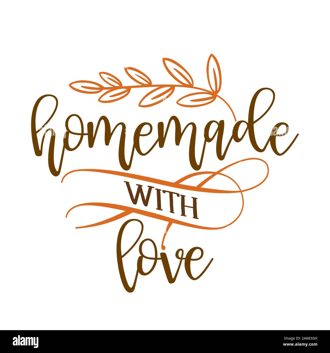 Homemade with love - stamp for homemade products and shops. Vector badge, label. Vector Illustration on a white background Stock Vector